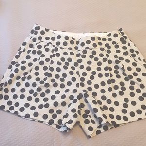 J.Crew  beige and black polkadot shorts. Size 0